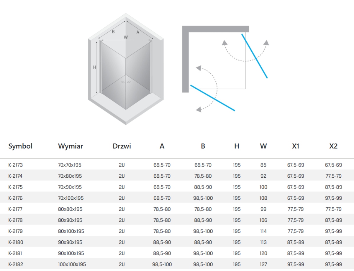 New Trendy new soleo kabina prysznicowa